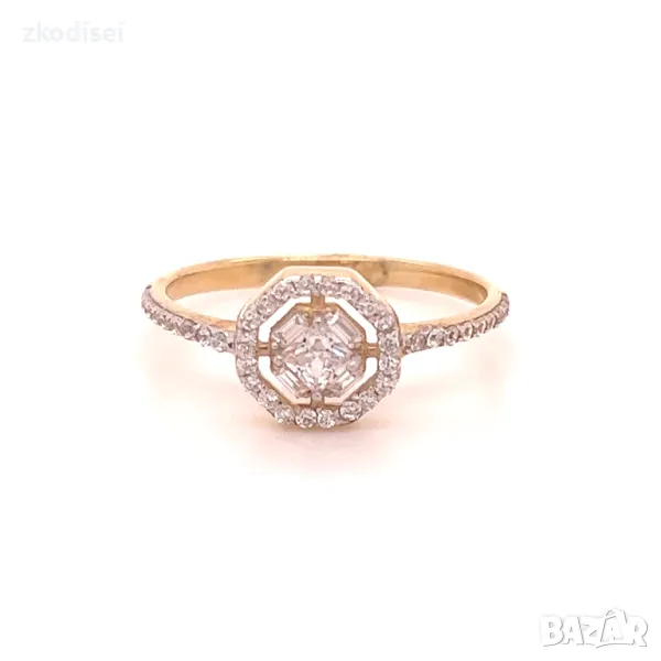 Златен дамски пръстен 1,76гр. 14кр.проба:585 размер:57 модел:4071-4, снимка 1