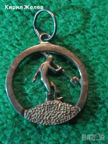 ФИГУРАЛЕН СРЕБЪРЕН АРТ ПЕНДАНТ КОВАНО СРЕБРО 925 МЕДАЛЬОН МОРСКА ТЕМАТИКА МАЙСТОРСКА ИЗРАБОТКА 26197, снимка 1