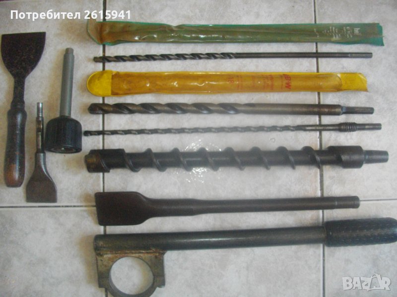 Големи: Свредло-Шило-Бургия ф10-ф35мм-Дръжка ф58мм-Бърз Патронник-Скрепер За Стържене-Немски-Масивни, снимка 1