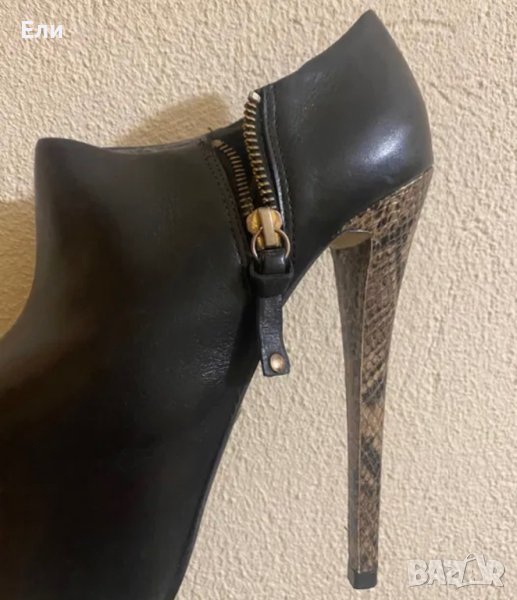 Дамски обувки на ток естествена кожа, снимка 1