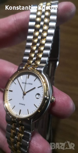Мъжки елегантен швейцарски часовник!!!  TITUS Механизъм ЕТА 955.414, снимка 1