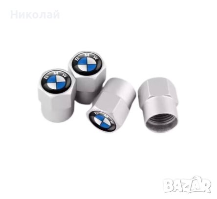 4 бр. Метални капачки за винтили BMW , БМВ капачки вентили, снимка 1