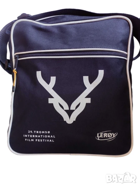 Чанта през рамо Bag Base, Унисекс, Синя, 30х28х8 см, снимка 1