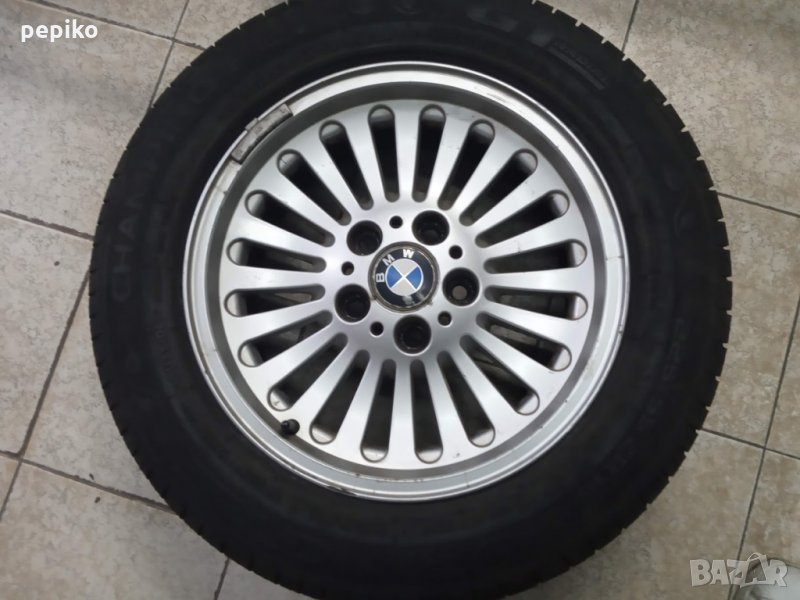 Продавам  комплект алуминиеви джанти с гуми за BMW 16 цола, снимка 1