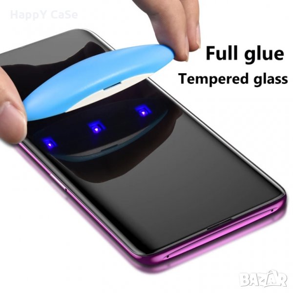 3D UV Nano Стъклен протектор с ТЕЧНО ЦЯЛО ЛЕПИЛО за Samsung Galaxy S20 + Plus Ultra, снимка 1