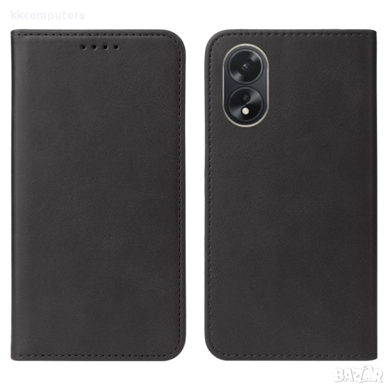OPPO A38 Magnetic Wallet Кожен Калъф и Протектор, снимка 1