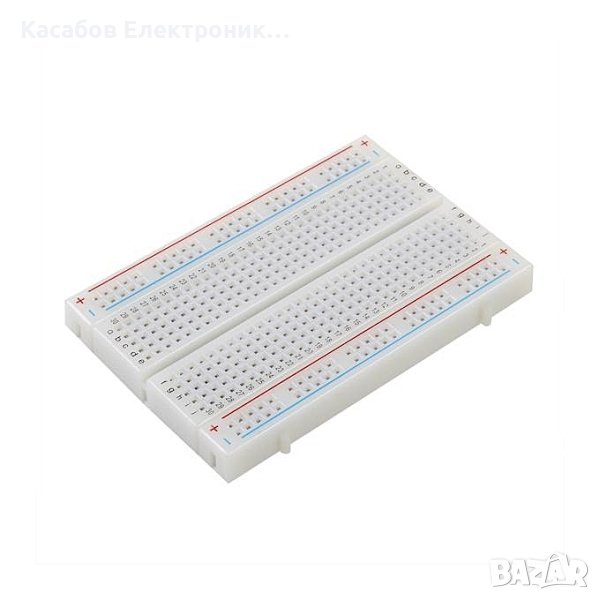 Бредборд MB102 с 400 гнезда и САМОЗАЛЕПВАЩА лента, снимка 1