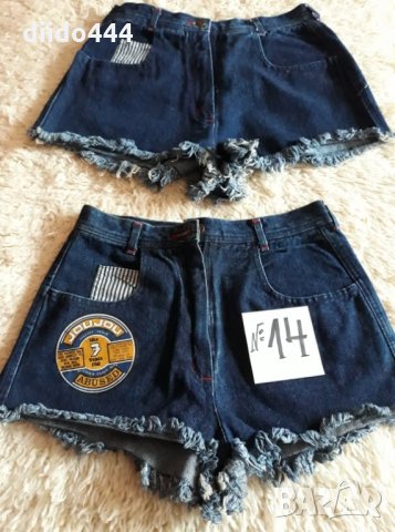 Дамски къси дънкови панталонки №14