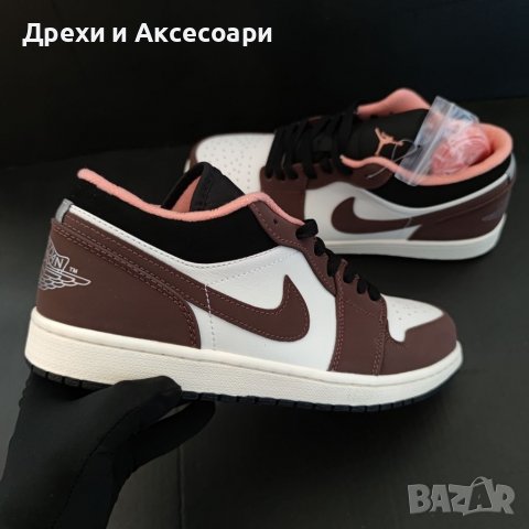 Nike Air Jordan 1 Low Mocha Chocolate Crimson Bliss Brown Размер 43 Номер Обувки Маратонки Нови , снимка 9 - Маратонки - 38451293