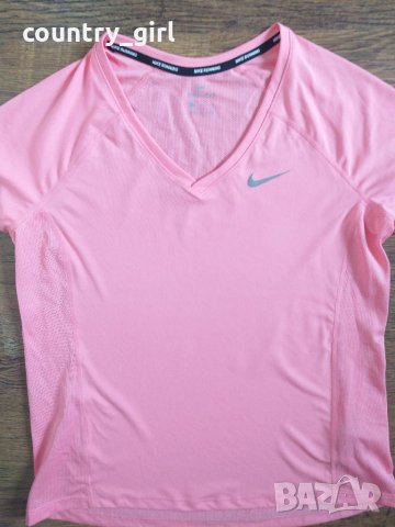 Nike Dry Miler Top V-Neck - страхотна дамска тениска КАТО НОВА, снимка 5 - Тениски - 28643953