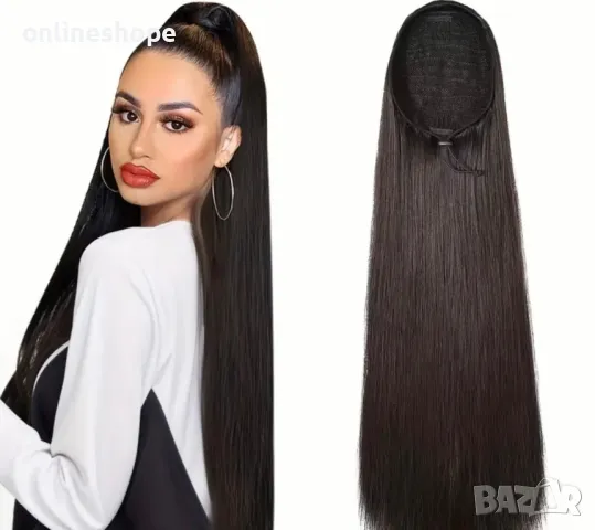 100% Естествена Коса – Опашка с Клипс, 40см, 100гр