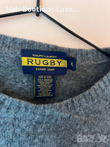 Ralph Lauren RUGBY оригинален вълнен мъжки пуловер XL размер, снимка 2 - Блузи - 43699462