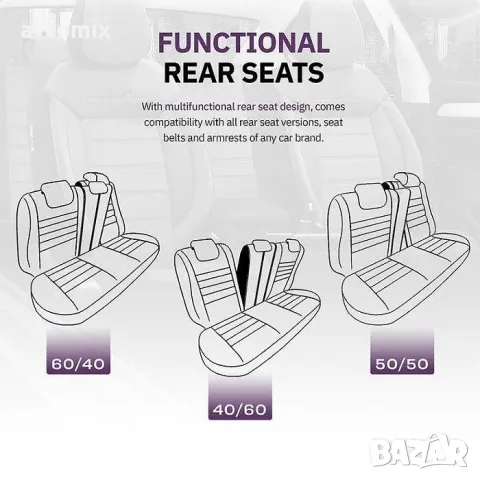 Тапицерия OTOM за седалки Комфортлайн CMF206 Черно/Сиво, снимка 9 - Аксесоари и консумативи - 49854457
