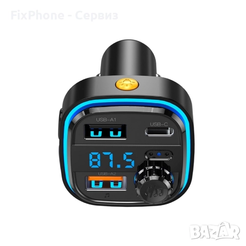 FM Трансмитер за кола XO BCC08 с блутут, 3.1A, Черен , снимка 2 - Други - 52630764