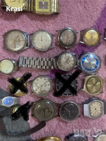 Неработещи механични часовници различни марки, снимка 3 - Антикварни и старинни предмети - 52945557