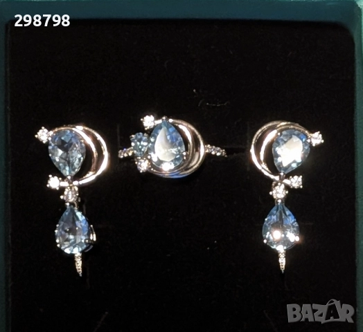 Сребърен комплект с Естествен Топаз