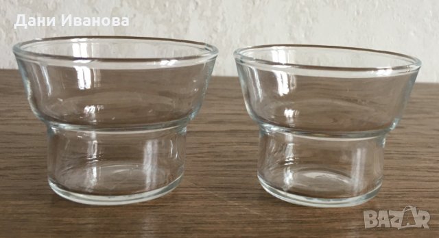 2 бр. стъклени свещници, снимка 3 - Декорация за дома - 28618553