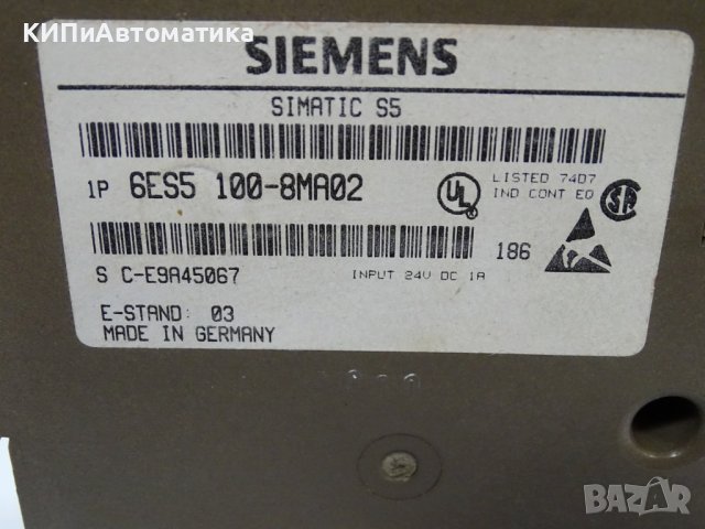 електронен модул Siemens 6ES5 100-8MA02, снимка 4 - Резервни части за машини - 36936670