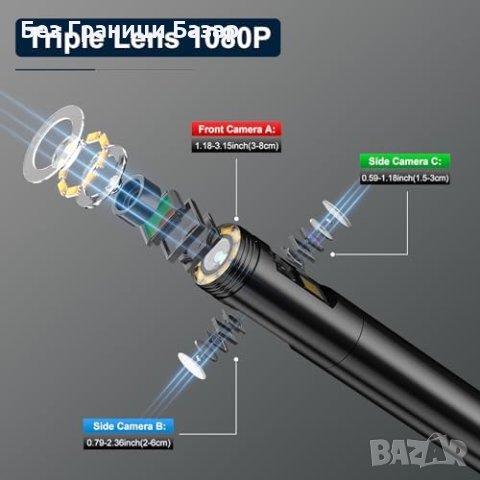 Нов Професионален Борскоп Камера T27 с Тройни Обективи и IPS Екран, снимка 2 - Друга електроника - 43645434
