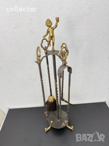 Комплект инструменти / прибури за камина. №7793, снимка 3 - Антикварни и старинни предмети - 52927658