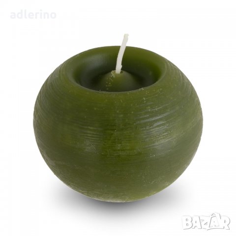 Комплект свещи, овални, 6 бр., маслиненозелени 6.5x8 см, време на горене ок. 28 часа , снимка 2 - Декорация за дома - 34533102