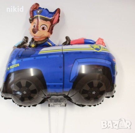 Чейс на кола Paw Pes Patrol Пес Патрул фолио фолиев балон хелий или въздух парти рожден ден