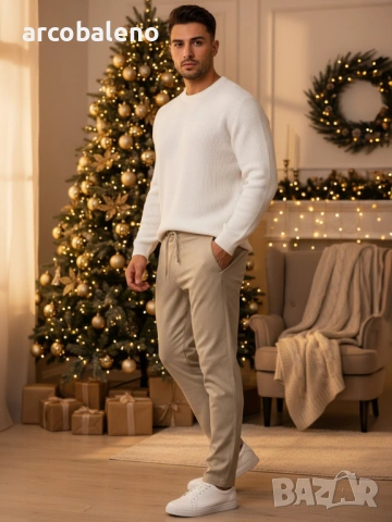Мъжки бежови панталони , снимка 3 - Панталони - 53037569