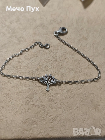 Сребърна гривна (343), снимка 3 - Гривни - 52714854