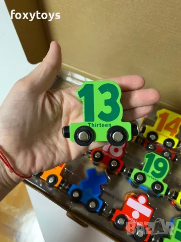 Дървен влак с цифрички - 218 см., снимка 7 - Образователни игри - 49926528