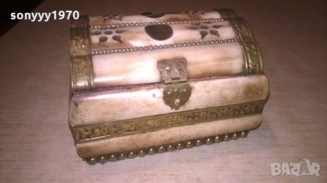 красива екзотична кутия-слонова кост-внос швеицария, снимка 5 - Колекции - 27183405