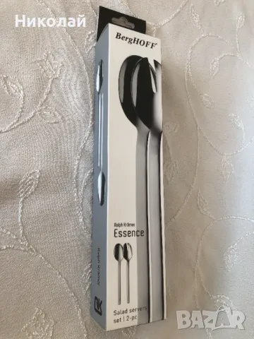 Прибори за салата BergHOFF, 2ка, колекция Essence Ralph Kramer, неръждаема стомана, нов, в кутия, снимка 8 - Прибори за хранене, готвене и сервиране - 47384494