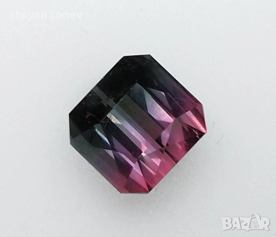 Уникален многоцветен турмалин абсолютно чист 4.55кт.! Сертифициран! Нов! , снимка 2 - Други - 51939550