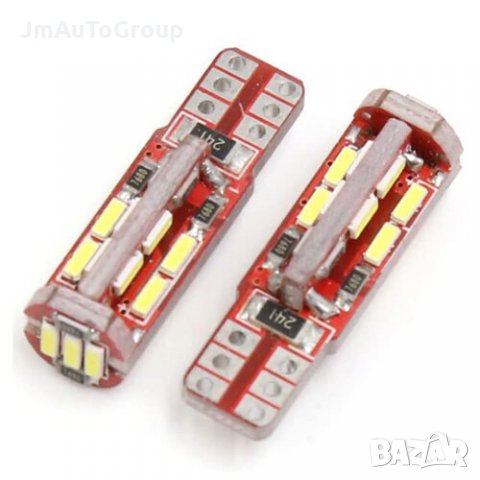 LED Габарит 19 диода, T10 W5W, 12V, 6000K, Canbus, 1 брой, снимка 1