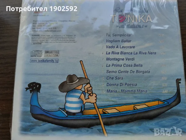 Фамилия Тоника – По италиански (All' Italiana), снимка 2 - CD дискове - 50154129