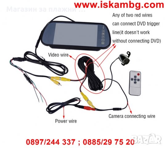 Водоустойчива мини камера CCD за предно виждане 360 градуса  код 1256, снимка 15 - Аксесоари и консумативи - 28384817