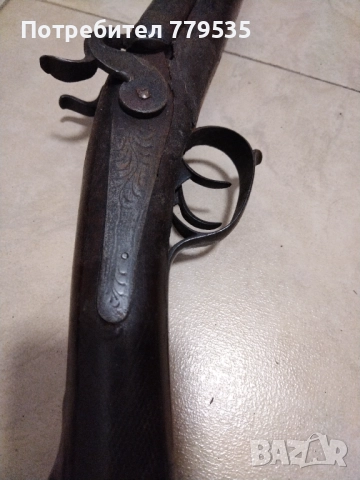 СТАРА ДВУЦЕВНА КАПСУЛНА ПУШКА, снимка 2 - Антикварни и старинни предмети - 52791933