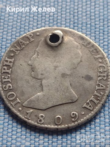 Сребърна монета 4 реала 1809г. Хосе Напалеон Мадрид Испания 13674, снимка 5 - Нумизматика и бонистика - 42967754