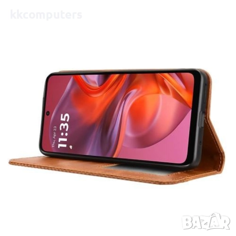 Motorola Moto G05 4G / E15 4G Retro Texture Wallet Калъф и Протектор, снимка 6 - Калъфи, кейсове - 52674093