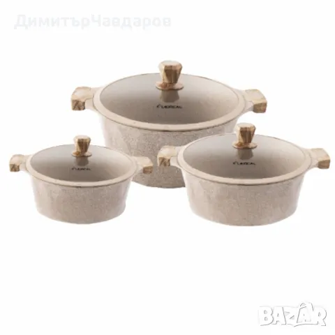 Готварски комплект касероли PEARL SERIES Lexical – Лукс, ефективност и стил в кухнята, снимка 3 - Съдове за готвене - 49942065