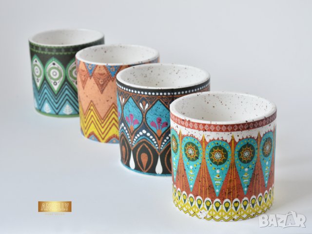 Кашпи за сукуленти и цветя / Подарък за нов дом / Керамични кашпи за цветя, снимка 5 - Декорация за дома - 40513030