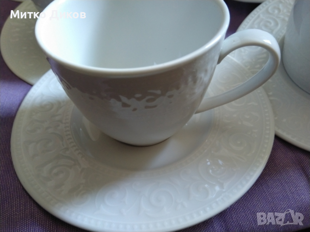 Сервиз за кафе  нов 12 части марков фин порцелан Kutahya Bone Irem, снимка 4 - Сервизи - 44928628
