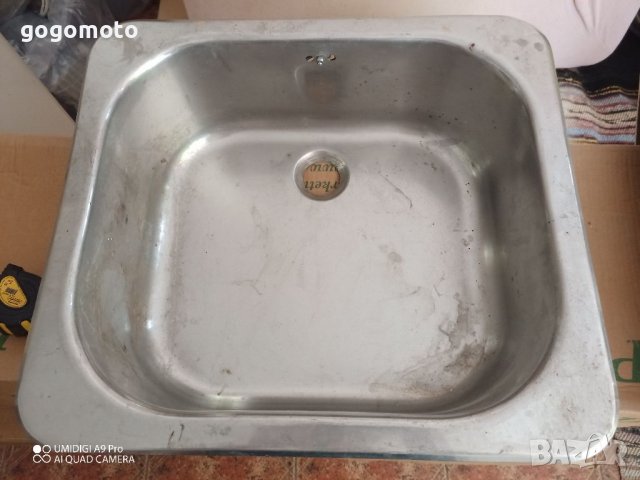 Мивка от неръждаема стомана алпака хром никел инокс единична без перила