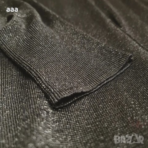 Дълга рокля в черно с блестящи нишки h&m, снимка 3 - Рокли - 43269799