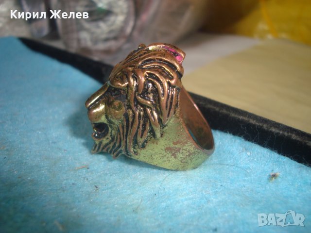ЛЪВ ПРЪСТЕН ЛЪВСКА ГЛАВА МЕДЕН БРОНЗИРАН ФИГУРАЛЕН МАСИВЕН ЕФЕКТЕН МОДЕН 27208 , снимка 10 - Пръстени - 35101057