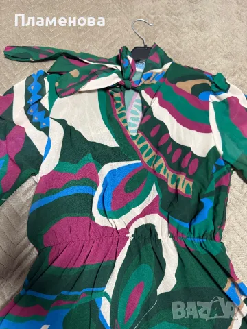 Цветна дамска рокля - one size, снимка 4 - Рокли - 48688210