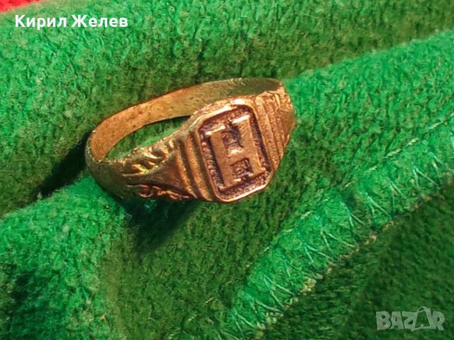 СТАРИНЕН САЧАНЕН ПРЪСТЕН с МОНОГРАМ БУКВА - Н - МАЙСТОРСКА РЪЧНА ИЗРАБОТКА САЧАН 60041, снимка 9 - Антикварни и старинни предмети - 28915052