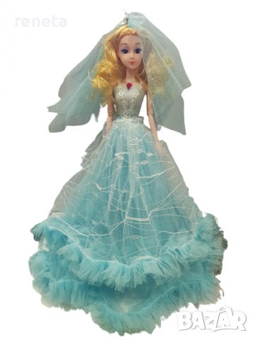 Кукла Ahelos, Принцеса, Синя рокля, Без кутия, 39 см.