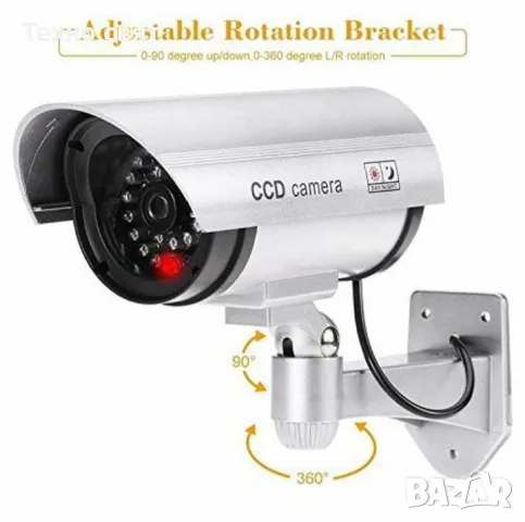 Фалшива-бутафорна охранителна камера за видеонаблюдение Dummy camera, снимка 5 - IP камери - 48917942