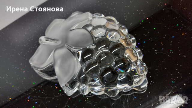 Кристална фруктиера/ бонбониера Walther Glas с форма на грозде, снимка 6 - Декорация за дома - 44872814