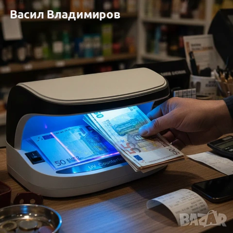 Детектор за фалшиви банкноти с UV LED светлина и акумулаторна батерия, снимка 2 - Друга електроника - 53076378